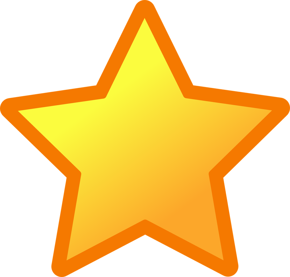 A yellow star with green background